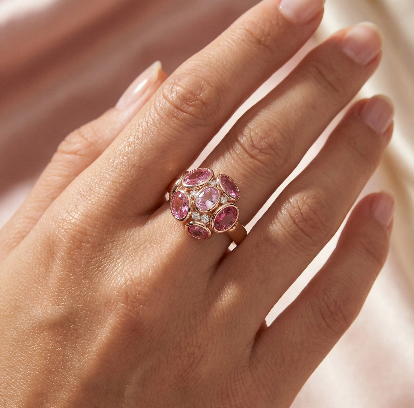 Classic Bouquet Ring in 18k Rose Gold