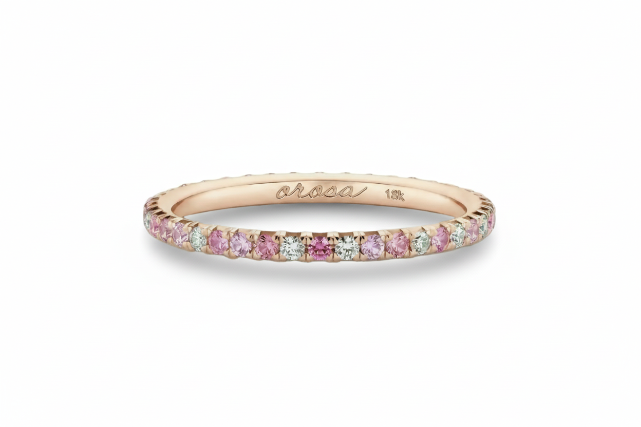 Orosa band in 18k rose gold