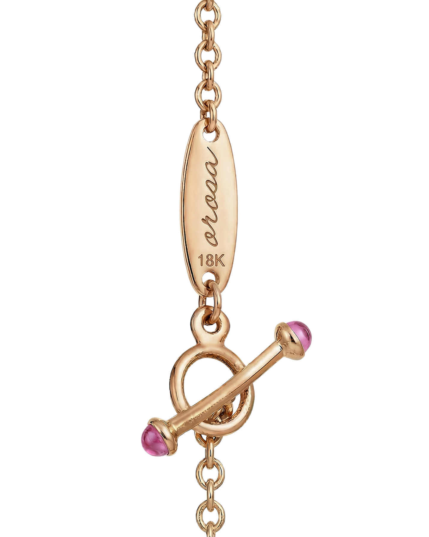 Pompadour Station Necklace in 18K Rose Gold