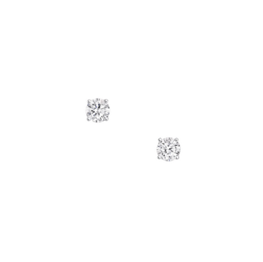 Round Diamond Stud Earrings