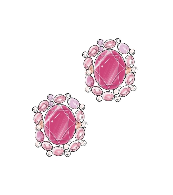 Petals Halo Studs Earrings