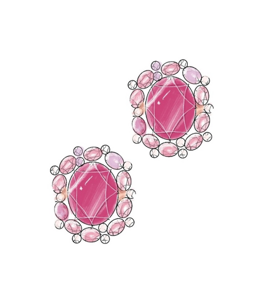 Petals Halo Studs Earrings