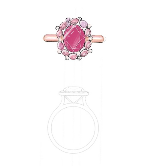 Petals Halo Ring